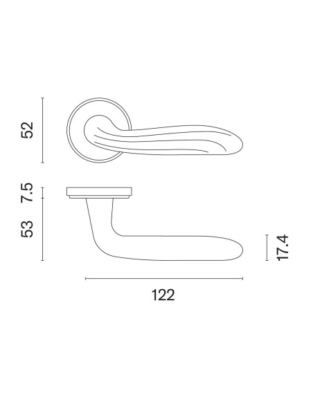 KLAMKA APRILE CATALPA ROZETA RG SLIM 7MM LG - ZŁOTY POLEROWANY