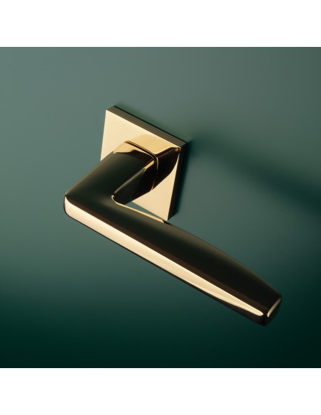 KLAMKA APRILE ERBA ROZETA Q SLIM 7MM GOLD PVD - ZŁOTY POLEROWANY PVD