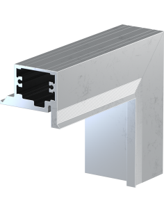 OŚCIEŻNICA – OŚC. ALUMINIOWA HIDE – OŚC. HIDE BEZPRZYLGOWA – BRAK ALUMINIUM SUROWE - DO MALOWANIA FARBĄ ŚCIENNĄ – ROZM. 70