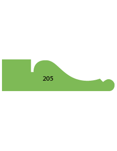 LISTWY DRZWIOWE PROFILOWANE PROFIL 205 22 × 78 MM