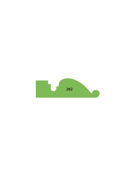 LISTWY DRZWIOWE PROFILOWANE PROFIL 262 22 × 74 MM