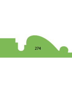 LISTWY DRZWIOWE PROFILOWANE PROFIL 274 28 × 88 MM