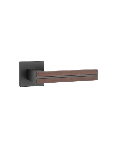 KLAMKA APRILE IMPERATA ROZETA Q SLIM 7MM BK/SANDALWOOD - CZARNY MATOWY / DREWNO SANDAŁOWE