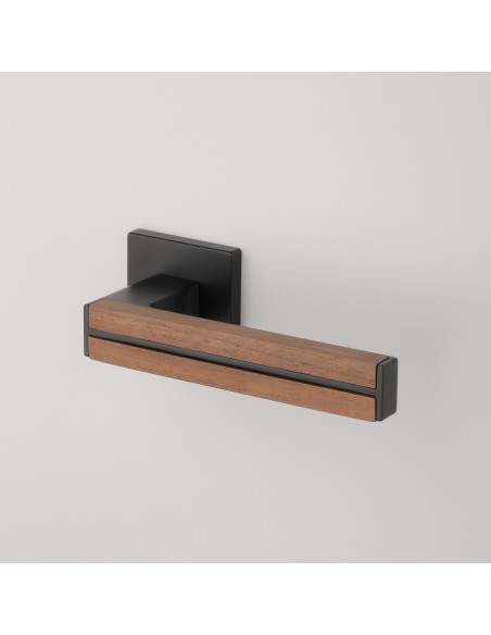 KLAMKA APRILE IMPERATA ROZETA Q SLIM 7MM BK/WALNUT WOOD - CZARNY MATOWY / DREWNO ORZECHOWE