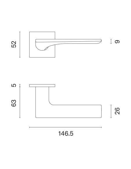 KLAMKA APRILE IRIS ROZETA Q SUPER SLIM 5MM DSC - CHROM SZCZOTKOWANY