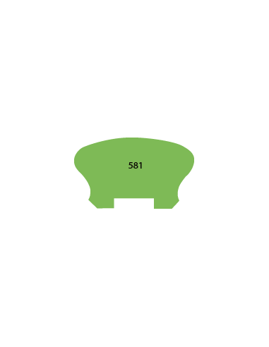 PORĘCZE I LISTWY PODPOROWE PROFIL 581 36 × 59 MM