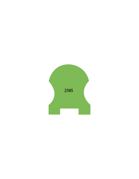 PORĘCZE I LISTWY PODPOROWE PROFIL 2585 54 × 48 MM