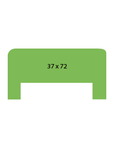SŁUPKI POCZĄTKOWE PROFIL 37X 37 × 72 MM