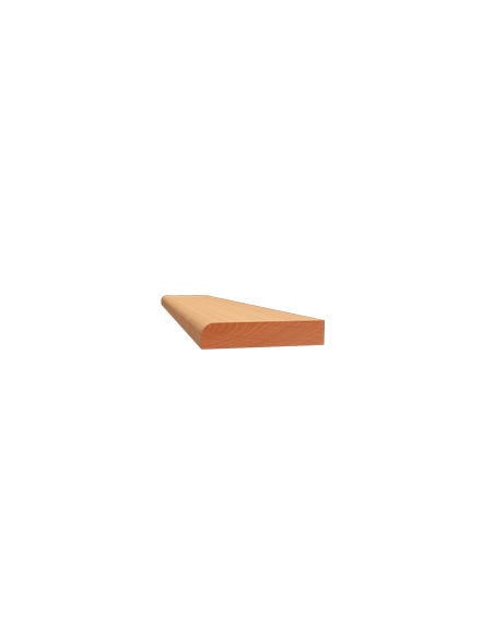 LISTWY PŁASKIE JEDNOSTRONNIE ZAOKRĄGLONE PROFIL 655 08 × 40 MM
