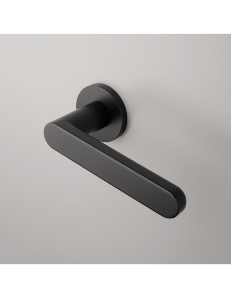KLAMKA APRILE ALORA ROZETA R SLIM 7MM BK - CZARNY MATOWY