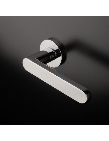 KLAMKA APRILE ALORA ROZETA R SLIM 7MM LC - CHROM POLEROWANY