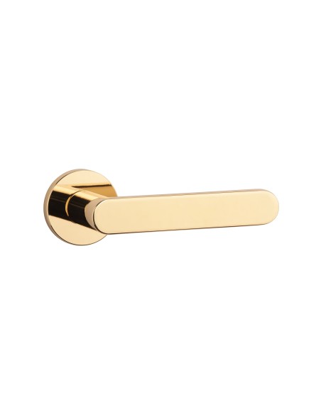KLAMKA APRILE ALORA ROZETA R SLIM 7MM LG - ZŁOTY POLEROWANY