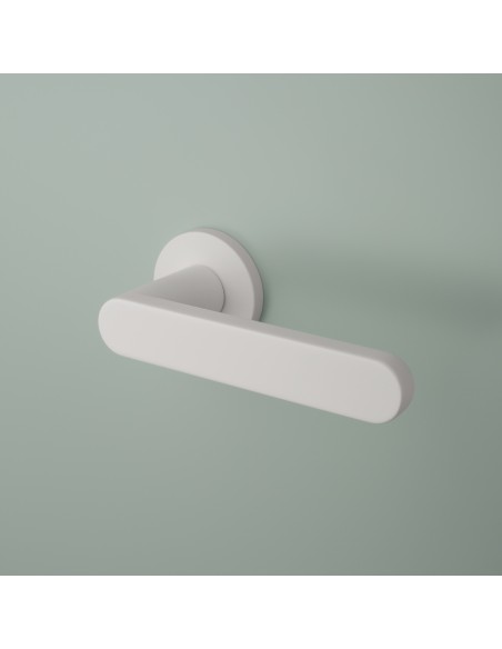 KLAMKA APRILE ALORA ROZETA R SLIM 7MM WH - BIAŁY MATOWY