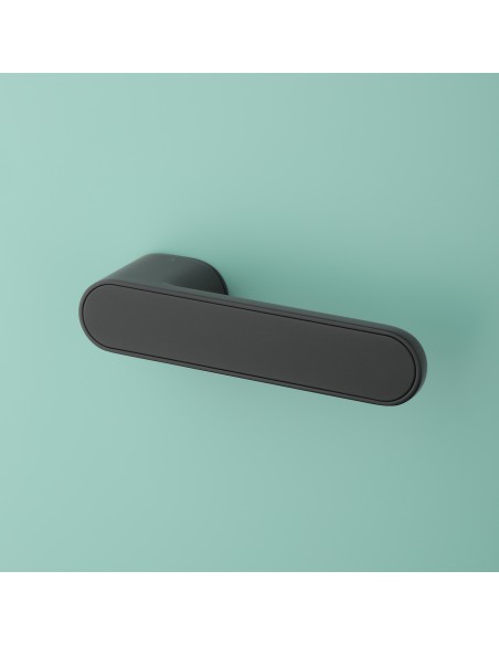 KLAMKA APRILE GUAVA ROZETA RTH LOCK BK - CZARNY MATOWY