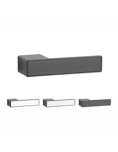 KLAMKA APRILE HEDERA ROZETA RTH LOCK BK - CZARNY MATOWY
