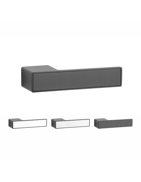 KLAMKA APRILE HEDERA ROZETA RTH LOCK BK - CZARNY MATOWY