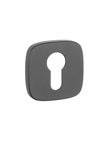 KLAMKA APRILE DAVIDIA ROZETA QR SLIM 7MM BK/BLACK LEATHER - CZARNY MATOWY / CZARNA SKÓRA