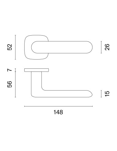 KLAMKA APRILE OLEA ROZETA QR SLIM 7MM GYM - GRAFIT