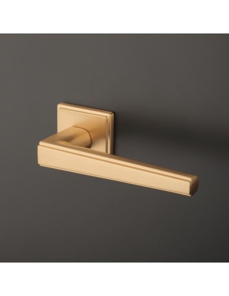 KLAMKA APRILE SYRINGA ROZETA QG SLIM 7MM KG- ZŁOTY MATOWY
