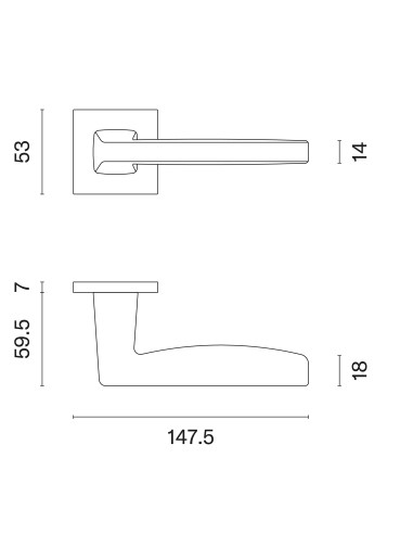 KLAMKA APRILE ERBA ROZETA Q SLIM 7MM MSB - TYTAN