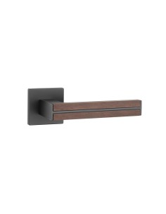 KLAMKA APRILE IMPERATA ROZETA Q SLIM 7MM BK/SANDALWOOD - CZARNY MATOWY / DREWNO SANDAŁOWE
