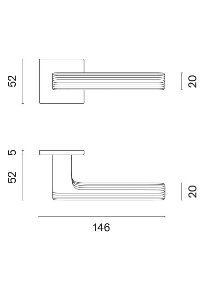 KLAMKA APRILE LARICE ROZETA Q SUPER SLIM 5MM LC - CHROM POLEROWANY