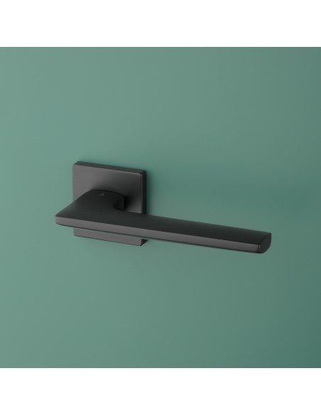 KLAMKA APRILE LUNARIA ROZETA Q SLIM 7MM BK - CZARNY MATOWY