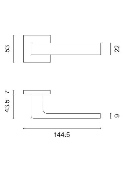 KLAMKA APRILE SULLA ROZETA Q SLIM 7MM MSB - TYTAN
