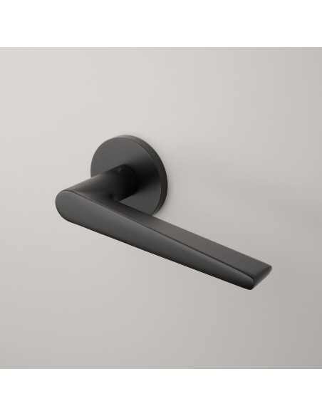 KLAMKA APRILE ARNICA ROZETA R SLIM 7MM BLACK - CZARNY MATOWY