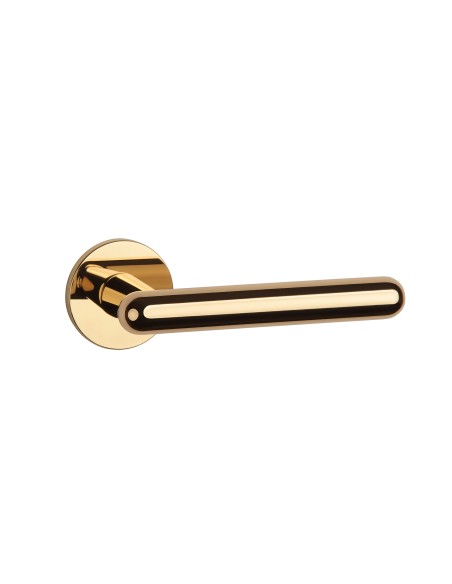 KLAMKA APRILE ASTERIA ROZETA R SUPER SLIM 5MM LG - ZŁOTY POLEROWANY