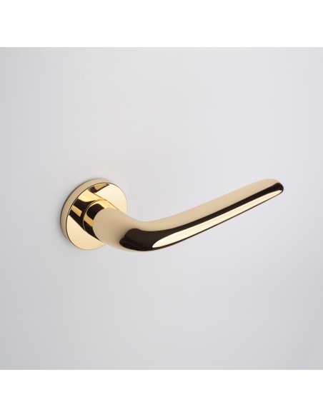 KLAMKA APRILE AZALIA ROZETA R SLIM 7MM LG - ZŁOTY POLEROWANY