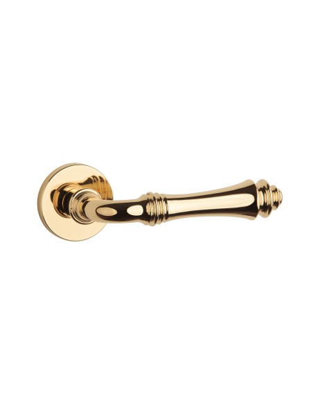KLAMKA APRILE CAMELIA ROZETA R SLIM 7MM LG - ZŁOTY POLEROWANY