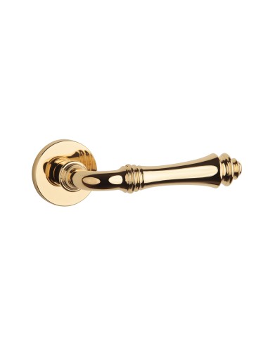 KLAMKA APRILE CAMELIA ROZETA R SLIM 7MM LG - ZŁOTY POLEROWANY