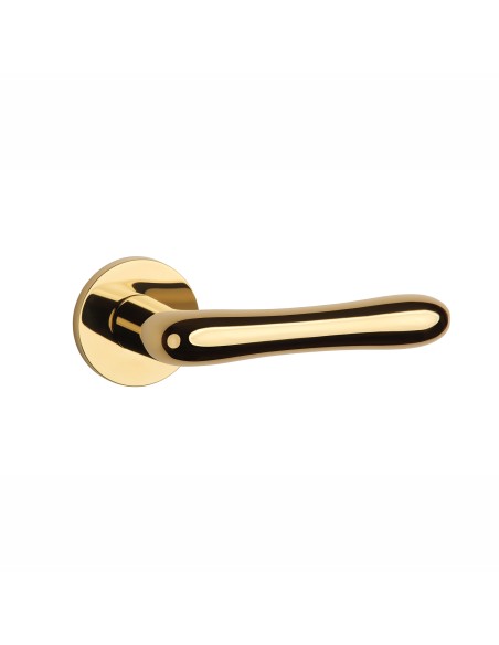 KLAMKA APRILE CYNIA ROZETA R SLIM 7MM GOLD PVD - ZŁOTY POLEROWANY PVD