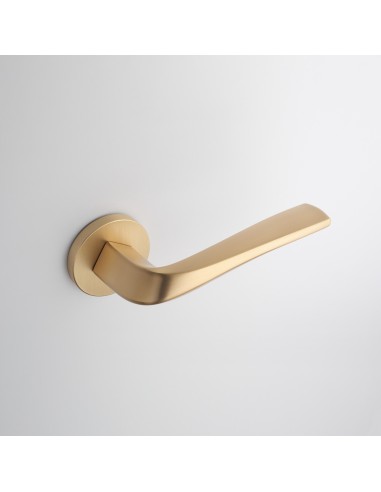 KLAMKA APRILE DALIA ROZETA R SLIM 7MM KG - ZŁOTY MATOWY
