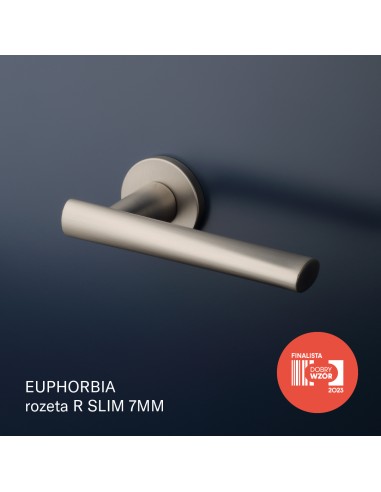KLAMKA APRILE EUPHORBIA ROZETA R SLIM 7MM SNM - NIKIEL