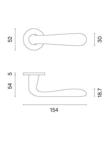 KLAMKA APRILE GARDENIA ROZETA R SUPER SLIM 5MM LC - CHROM POLEROWANY