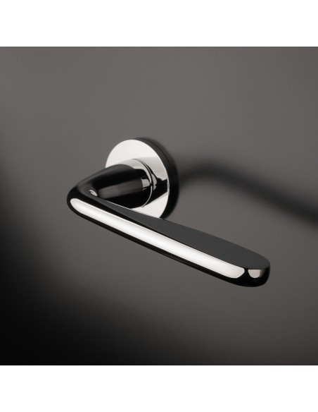KLAMKA APRILE HIACYNTA ROZETA R SUPER SLIM 5MM LC - CHROM POLEROWANY