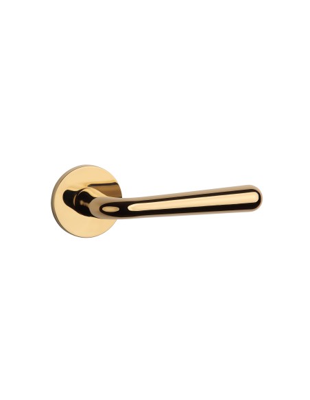 KLAMKA APRILE IRGA ROZETA R SLIM 7MM GOLD PVD - ZŁOTY POLEROWANY PVD