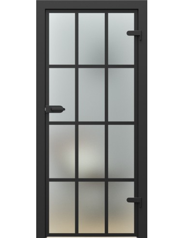 PORTA GLASS SZYBA MATOWA Z MALOWANYMI SZPROSAMI
