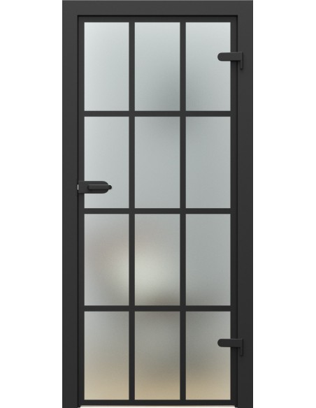 PORTA GLASS SZYBA MATOWA Z MALOWANYMI SZPROSAMI