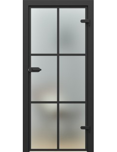 PORTA GLASS SZYBA MATOWA Z MALOWANYMI SZPROSAMI, WZÓR 3