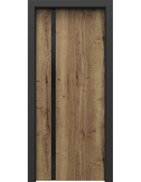 PORTA LOFT MODEL 4.A Z CZARNĄ SZYBĄ I OŚCIEŻNICĄ
