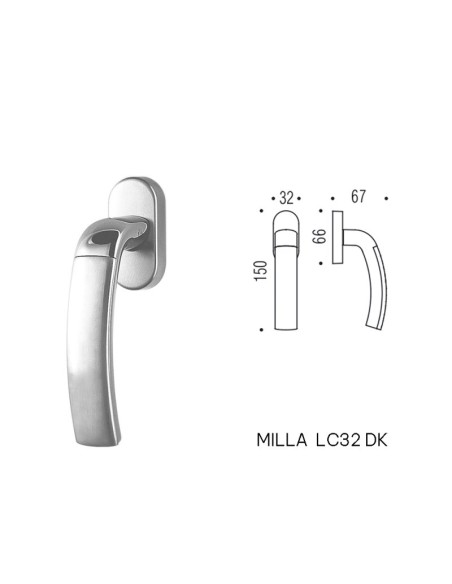 KLAMKA OKIENNA MILLA LC32