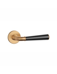 KLAMKA APRILE MARIGOLD ROZETA R SLIM 7MM DUOCOLOR KG/BK/KG - ZŁOTY MATOWY / CZARNY MATOWY