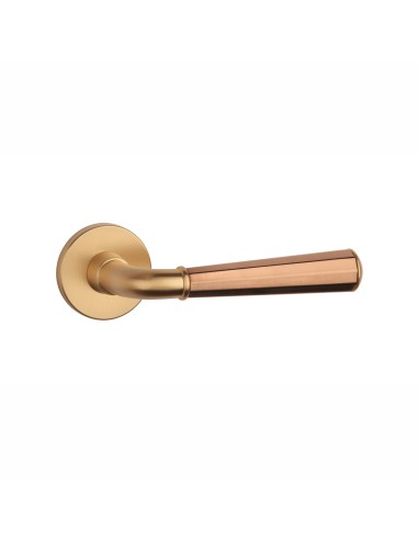 KLAMKA APRILE MARIGOLD ROZETA R SLIM 7MM DUOCOLOR KG/PN/KG - ZŁOTY MATOWY / MIEDZIANY PVD