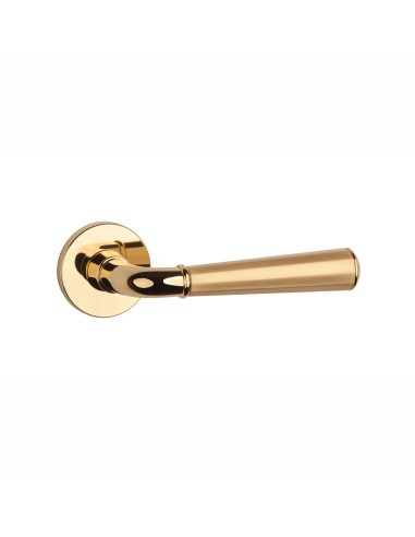 KLAMKA APRILE MARIGOLD ROZETA R SLIM 7MM DUOCOLOR LG/KG/LG - ZŁOTY POLEROWANY / ZŁOTY MATOWY