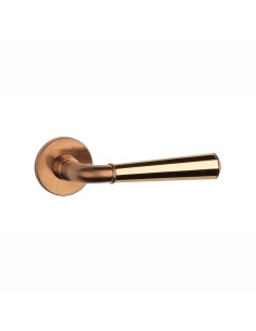 KLAMKA APRILE MARIGOLD ROZETA R SLIM 7MM DUOCOLOR PN/LG/PN - MIEDZIANY PVD / ZŁOTY POLEROWANY
