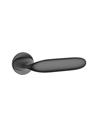 KLAMKA APRILE PEONIA ROZETA R SLIM 7MM BK - CZARNY MATOWY