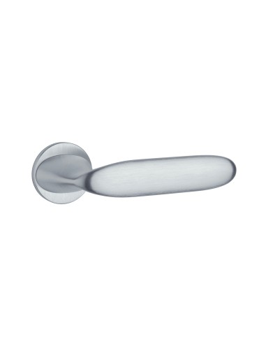 KLAMKA APRILE PEONIA ROZETA R SLIM 7MM SC - CHROM SATYNOWY